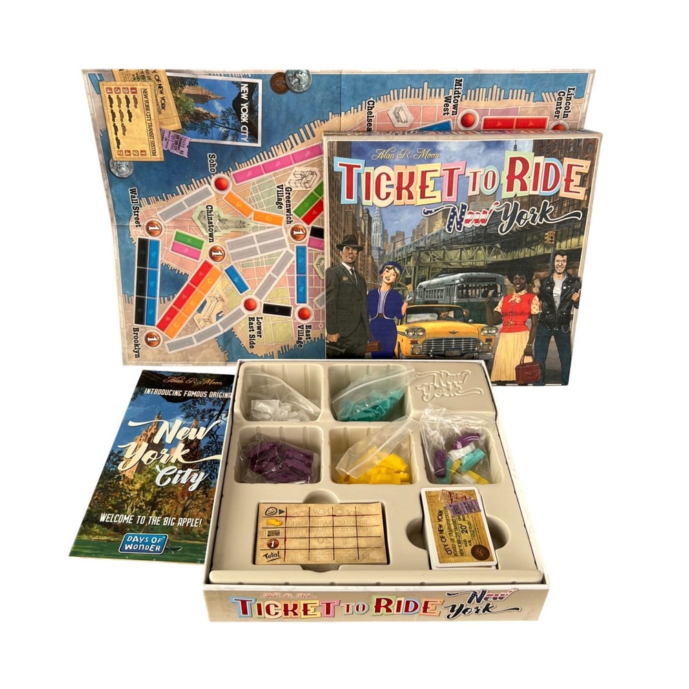 Ticket to Ride New York Board Game Days of Wonder Alan R Moon 720060 Complete